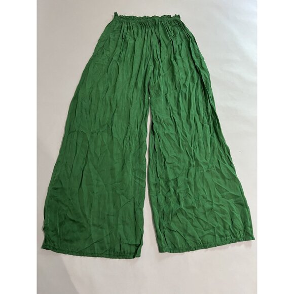 Kiwi Saint Tropez Wide Leg Pants in Green - Picture 2 of 5